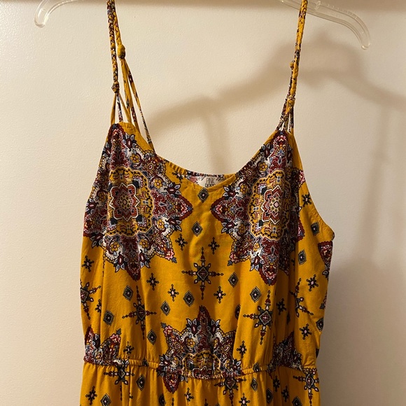 Pink Rose Yellow Sundress - Picture 2 of 3